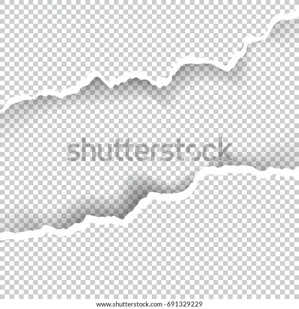 Ripped Paper Transparent Space Text Vector Stock Vector (Royalty Free ...