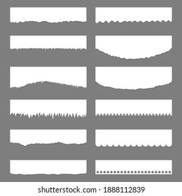 Ripped paper. Vector illustration set