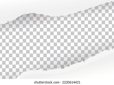 ripped paper vector on transparent background