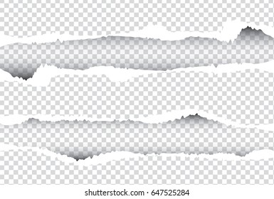 ripped paper vector on  transparent background , with space for text