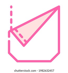 ripped pocket color icon vector. ripped pocket sign. isolated symbol illustration