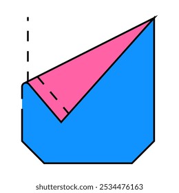 gerissene Taschenzeile Symbol Vektor. zerrissenes Taschenschild. einzelne Symbolgrafik