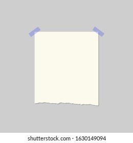Ripped Sticky Note Vector Illustration