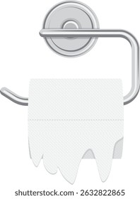 ripped toilet paper vector drawing.
