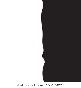 ripped and torn black paper in illustration vector, element for design
