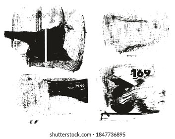 Rumpf und gedrehtes Papier, Hintergrund Grunge Punk Stil High-Detail abstrakter Vektorhintergrundsatz Set 