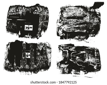 Ripped & Torn Paper Background Grunge Punk Style High Detail Abstract Vector Background Set 