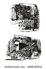 Rumpf und gedrehtes Papier, Hintergrund Grunge Punk Stil High-Detail abstrakter Vektorhintergrundsatz Set 