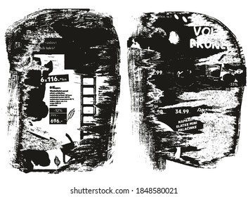 Ripped & Torn Paper Background Grunge Punk Style High Detail Abstract Vector Background Set 