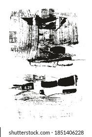 Rumpf und gedrehtes Papier, Hintergrund Grunge Punk Stil High-Detail abstrakter Vektorhintergrundsatz Set 
