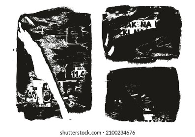 Ripped And Torn Paper Background Grunge Punk Style High Detail Abstract Vector Background Set 