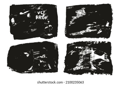 Ripped And Torn Paper Background Grunge Punk Style High Detail Abstract Vector Background Set 