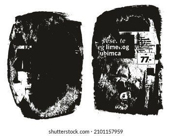 Ripped And Torn Paper Background Grunge Punk Style High Detail Abstract Vector Background Set 