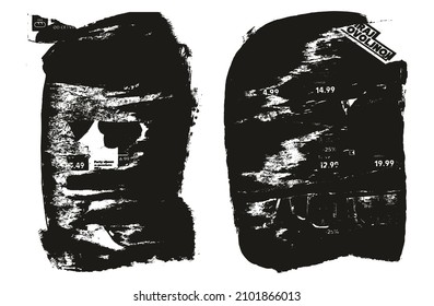 Ripped And Torn Paper Background Grunge Punk Style High Detail Abstract Vector Background Set 