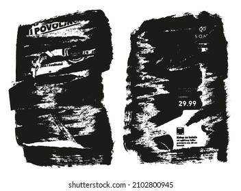 Ripped And Torn Paper Background Grunge Punk Style High Detail Abstract Vector Background Set 