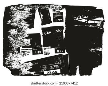 Ripped And Torn Paper Background Grunge Punk Style High Detail Abstract Vector Background Set 