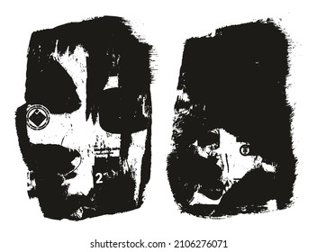 Ripped And Torn Paper Background Grunge Punk Style High Detail Abstract Vector Background Set 