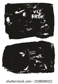 gekrapptes und gedrehtes Papier, Hintergrund Grunge Punk Stil High-Detail abstraktes Vektorhintergrundsatz Set 
