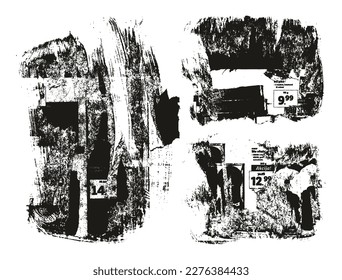 Ripped And Torn Paper Background Mix Grunge Punk Style High Detail Abstract Vector Background Mix Set 
