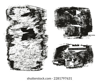 Ripped And Torn Paper Background Mix Grunge Punk Style High Detail Abstract Vector Background Mix Set 