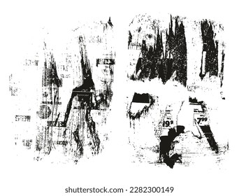 gerippter und gedrehter Papierhintergrund Mix Grunge Punk Stil High-Detail abstrakter Vektorhintergrund Mix Set 