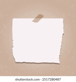 ripped torn paper banner with sticky tape