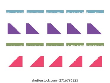 gerissenes Papierrahmenelement