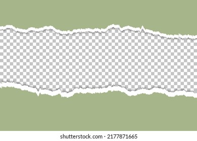 Ripped, torn piece of papers with place for your text and soft shadow. Ripped paper on transperent background. Torn paper. Vector illustration.