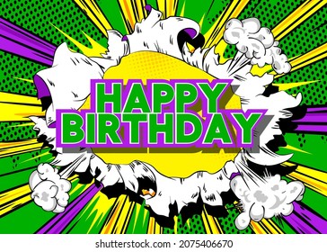 Ripped torn posters grunge texture background with the text Happy Birthday. Paper backdrop placard.