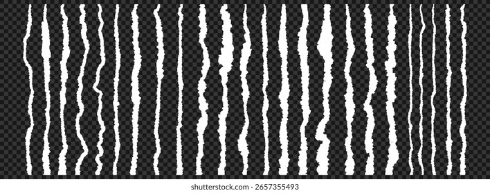 ripped or torn texture pieces of paper edge set. Torn paper edge element for social media business banner or planning sheets of paper. Ripped newspaper clip art. ripped paper note grunge brush stroke