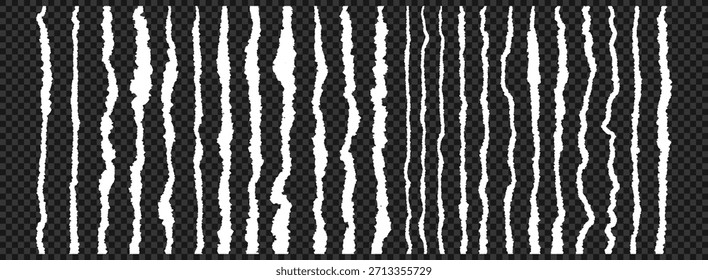Trozos de textura rasgados o rasgados del juego de bordes de papel. Elemento de borde de papel rasgado para Anuncio de negocios de redes sociales o hojas de papel de planificación. Arte de Clip de periódico rasgado. nota de papel rasgado trazo de pincel grunge
