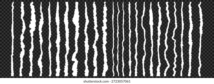 ripped or torn texture pieces of paper edge set. Torn paper edge element for social media business banner or planning sheets of paper. Ripped newspaper clip art. ripped paper note grunge brush stroke