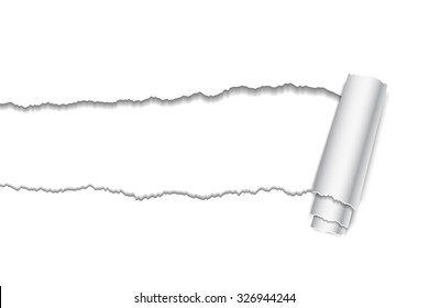 Ripped or Torn White Paper