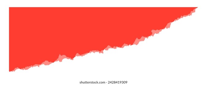 Ripped triangle, jagged paper banner vector illustration
