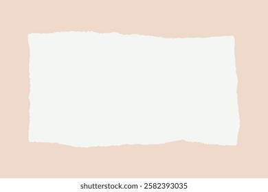 Ripped white note paper collage element vector Aesthetic vector illustration.