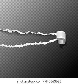 Ripped white paper background. Torn paper.