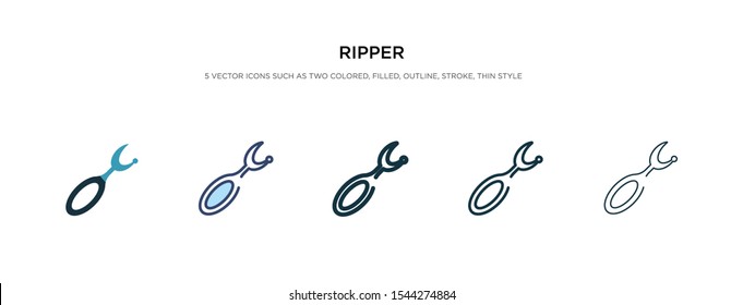 ripper icon in different style vector illustration. two colored and black ripper vector icons designed in filled, outline, line and stroke style can be used for web, mobile, ui
