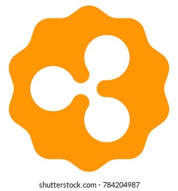 Ripple Award flat vector illustration. An isolated icon on a white background.