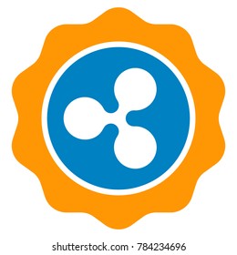 Ripple Award flat vector illustration. An isolated icon on a white background.