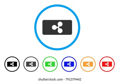 Ripple Bill rounded icon. Style is a flat grey symbol inside light blue circle with bonus colored variants. Ripple Bill vector designed for web and software interfaces.