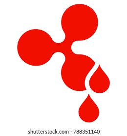 Ripple Blood Drops flat vector icon. An isolated ripple blood drops symbol on a white background.