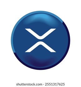 ripple coin cryptocurrency icon isolated