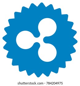 Ripple Coin flat vector icon. An isolated icon on a white background.