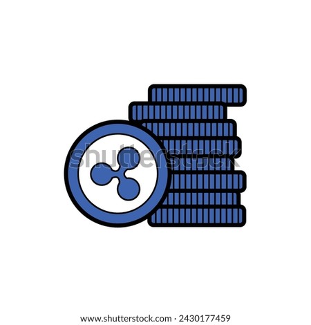 Ripple Coin Vector Icon eps invest cryptocurrency wallet