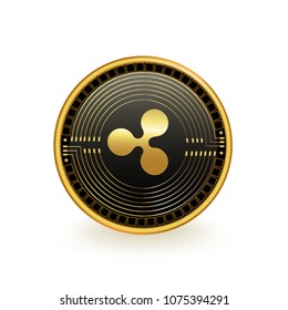 Ripple Cryptocurrency Coin Isolated