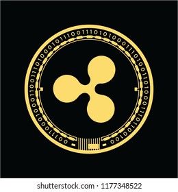 Ripple cryptocurrency vector