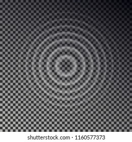 Ripple Effect Top View. Transparent Water Drop Rings. Circle Sound Wave Isolated On Checkered Background. Vector Round Effect. Texture Illustration.