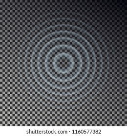 Ripple Effect Top View. Transparent Water Drop Rings. Circle Sound Wave Isolated On Checkered Background. Vector Round Effect. Texture Illustration.