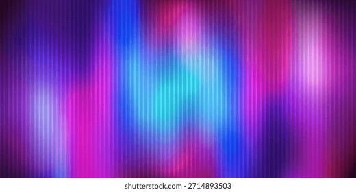 Fundo de distorção de vidro ondulação. Textura de vidro com nervuras de efeito fractal abstrato com gradientes vibrantes linhas verticais lisas caneladas. Reded Bold design dinâmico misturando tons futuristas vetor bg.