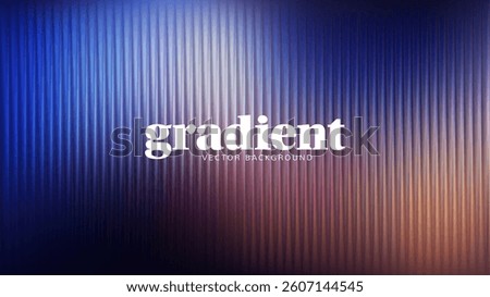 Ripple glass distortion background. Abstract fractal effect ribbed glass texture with vibrant gradients smooth fluted vertical lines. Reeded Bold dynamic design blending futuristic tones vector bg.